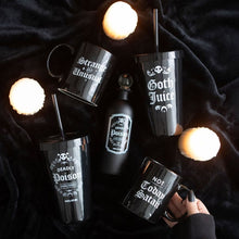 Load image into Gallery viewer, Goth Juice Plastic Black Tumbler with Straw