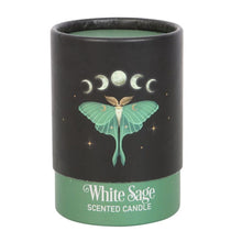 Load image into Gallery viewer, Witchy Goth Luna Moth White Sage Candle