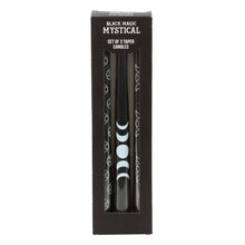 Load image into Gallery viewer, Gothic Set of 3 Black Magic Mystical Taper Candles