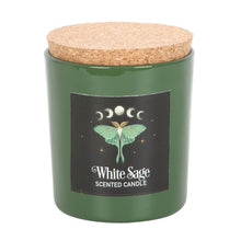Load image into Gallery viewer, Witchy Goth Luna Moth White Sage Candle