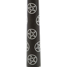 Load image into Gallery viewer, Gothic Homeware Set of 3 Black Magic Pentagram Taper Candles