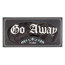 Load image into Gallery viewer, Gothic 'Go Away' Black Satin Sleep Mask