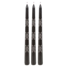 Load image into Gallery viewer, Set of 3 Black Magic Triple Moon Taper Candles