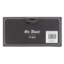 Load image into Gallery viewer, Gothic 'Go Away' Black Satin Sleep Mask