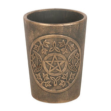 Load image into Gallery viewer, Gothic Triple Moon Bronze Terracotta Plant Pot by Lisa Parker
