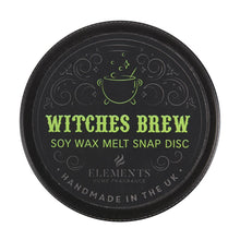 Load image into Gallery viewer, Witches Brew Goth Soy Wax Melt Snap Disc (Hazelnut & Praline Scent)