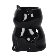 Load image into Gallery viewer, Cute Gothic Cat Oil Burner in Black