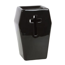 Load image into Gallery viewer, Black Coffin Oil Burner Gothic Homeware
