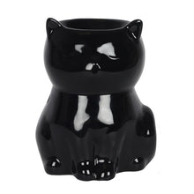 Load image into Gallery viewer, Cute Gothic Cat Oil Burner in Black