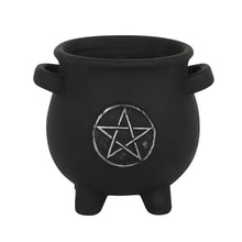 Load image into Gallery viewer, Pentagram Cauldron Plant Pot Goth Homeware