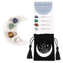 Load image into Gallery viewer, 'Success' Healing Crystal Set with Moon Trinket Dish