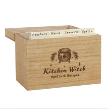 Load image into Gallery viewer, Kitchen Witch Wooden Recipe Box