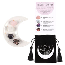 Load image into Gallery viewer, 'Love' Healing Crystal Set with Moon Trinket Dish