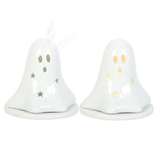 Load image into Gallery viewer, Ceramic Ghost Tealight and Incense Cone Holder