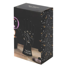 Load image into Gallery viewer, Black Ceramic Palmistry Hand Ornament/ Ring Holder
