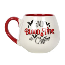 Load image into Gallery viewer, My Blood Type is Coffee Rounded Mug Goth Home Decor