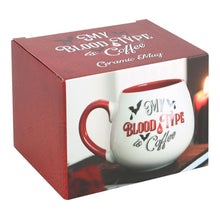 Load image into Gallery viewer, My Blood Type is Coffee Rounded Mug Goth Home Decor