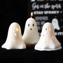 Load image into Gallery viewer, 10cm Unscented Ghost Candle
