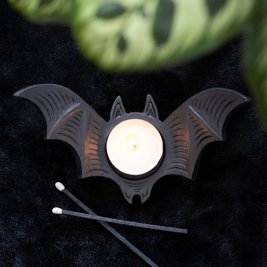 Black Bat Tealight Candle Holder