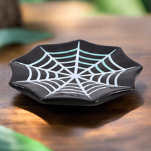 Load image into Gallery viewer, Spiderweb Trinket Dish Gothic Home Decor
