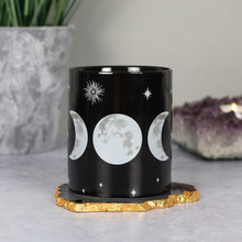 Load image into Gallery viewer, Gothic Homeware Black Triple Moon Mug
