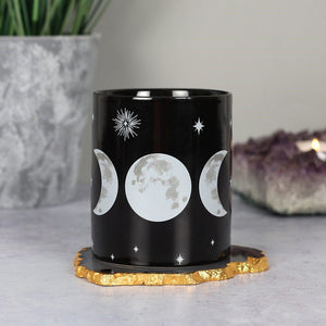 Gothic Homeware Black Triple Moon Mug