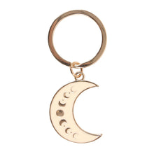 Load image into Gallery viewer, Moon Phase Crescent Enamel Keyring
