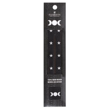 Load image into Gallery viewer, Triple Moon Wooden Incense Ash Catcher Witchy Goth Decor

