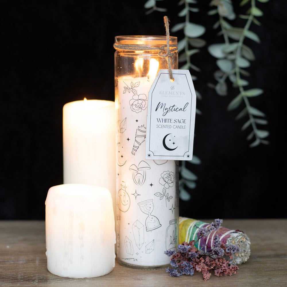 Witchy Mystical White Sage Scented Tube Candle