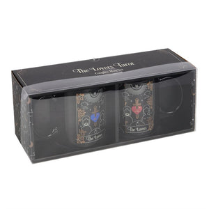 The Lovers Tarot Couples Black Mug Set Witchy Goth Homeware