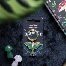 Load image into Gallery viewer, Witchy Luna Moth Keyring
