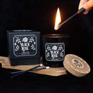 Gothic Black Rose Fragranced Twilight Blush Candle