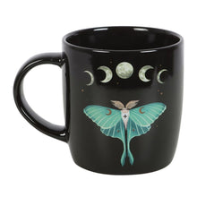 Load image into Gallery viewer, Gothic Homeware Black Luna Moth Witchy Mug
