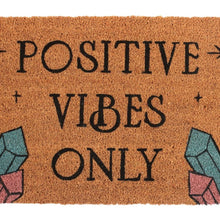 Load image into Gallery viewer, Witchy Crystal Natural &#39;Positive Vibes Only&#39; Doormat
