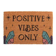 Load image into Gallery viewer, Witchy Crystal Natural &#39;Positive Vibes Only&#39; Doormat
