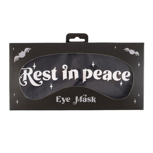 Gothic 'Rest in Peace' Satin Sleep Mask