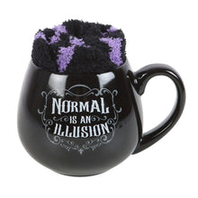 Load image into Gallery viewer, Normal is an Illusion Gothic Mug and Socks Set
