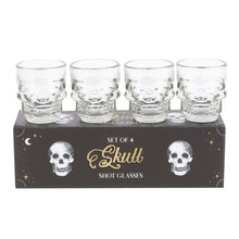 Load image into Gallery viewer, Set of 4 Skull Shot Glasses Set
