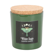 Load image into Gallery viewer, Witchy Goth Luna Moth White Sage Candle
