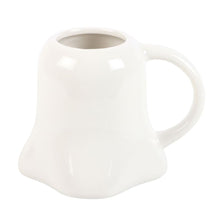 Load image into Gallery viewer, Mr Boo Ghost Shaped Mug with Bow Tie
