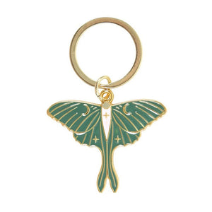 Witchy Luna Moth Keyring