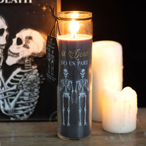 Gothic Decor 'Til Death Do Us Part' Amber Noir Fragranced Tube Candle