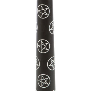 Gothic Homeware Set of 3 Black Magic Pentagram Taper Candles
