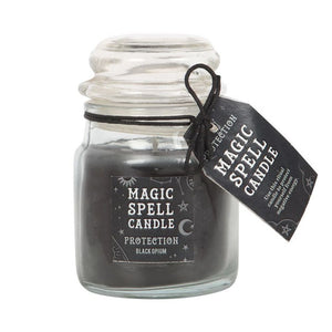 Gothic Homeware Black Opium 'Protection' Spell Candle Jar