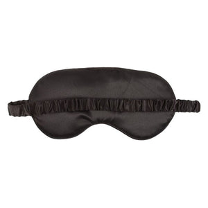 Gothic 'Go Away' Black Satin Sleep Mask