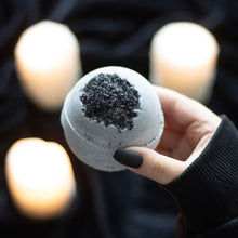 Load image into Gallery viewer, Goth Dark Depths Black Charcoal Bath Bomb
