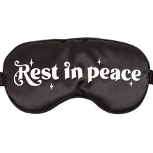 Load image into Gallery viewer, Gothic &#39;Rest in Peace&#39; Satin Sleep Mask
