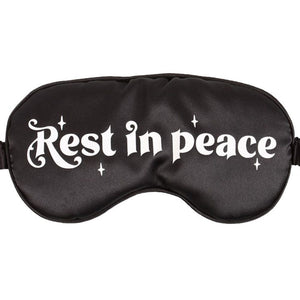 Gothic 'Rest in Peace' Satin Sleep Mask