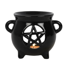 Load image into Gallery viewer, Pentagram Cauldron Oil Burner Goth Home Decor
