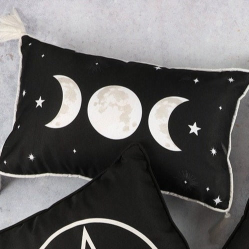 40cm Black Triple Moon Cushion